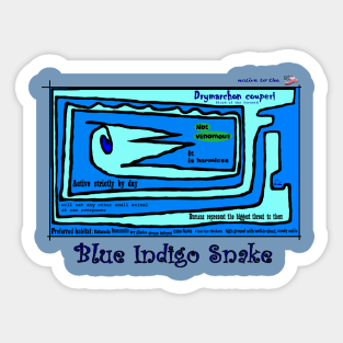 Blue Indigo Snake Sticker